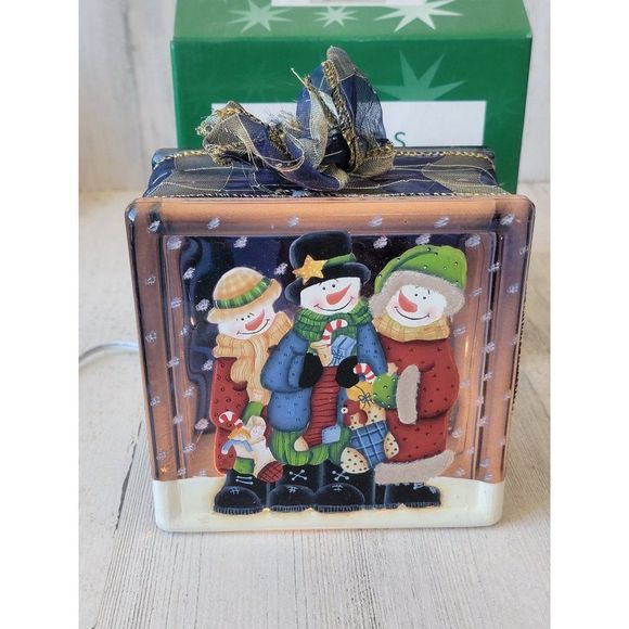 Seasons holidays light up snow family Xmas home decor figure - Picture 1 of 8